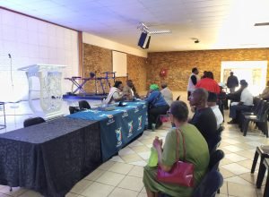 Dawn Park residents receiving help with municipal account queries at the Finance Open Day.